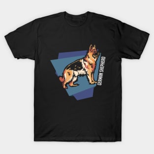 German shepherd in abstract T-Shirt